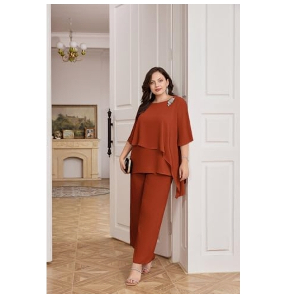 Hanna Nikole - Sz 24 Mother of The Bride Summer Cocktail Pantsuits - Picture 3 of 10